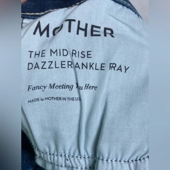 NWT MOTHER The Mid Rise Dazzler Ankle Fray Jeans Fancy Meeting You Here Wash 31 - Picture 13 of 15